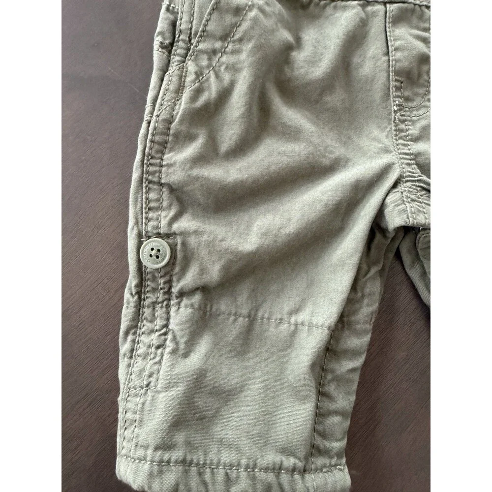 OshKosh Bgosh jumpsuit Baby Olive Green Cotton Classic Carters romper size 3M
